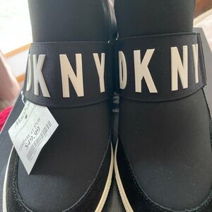 DKNY Black and White Logo Sneakers